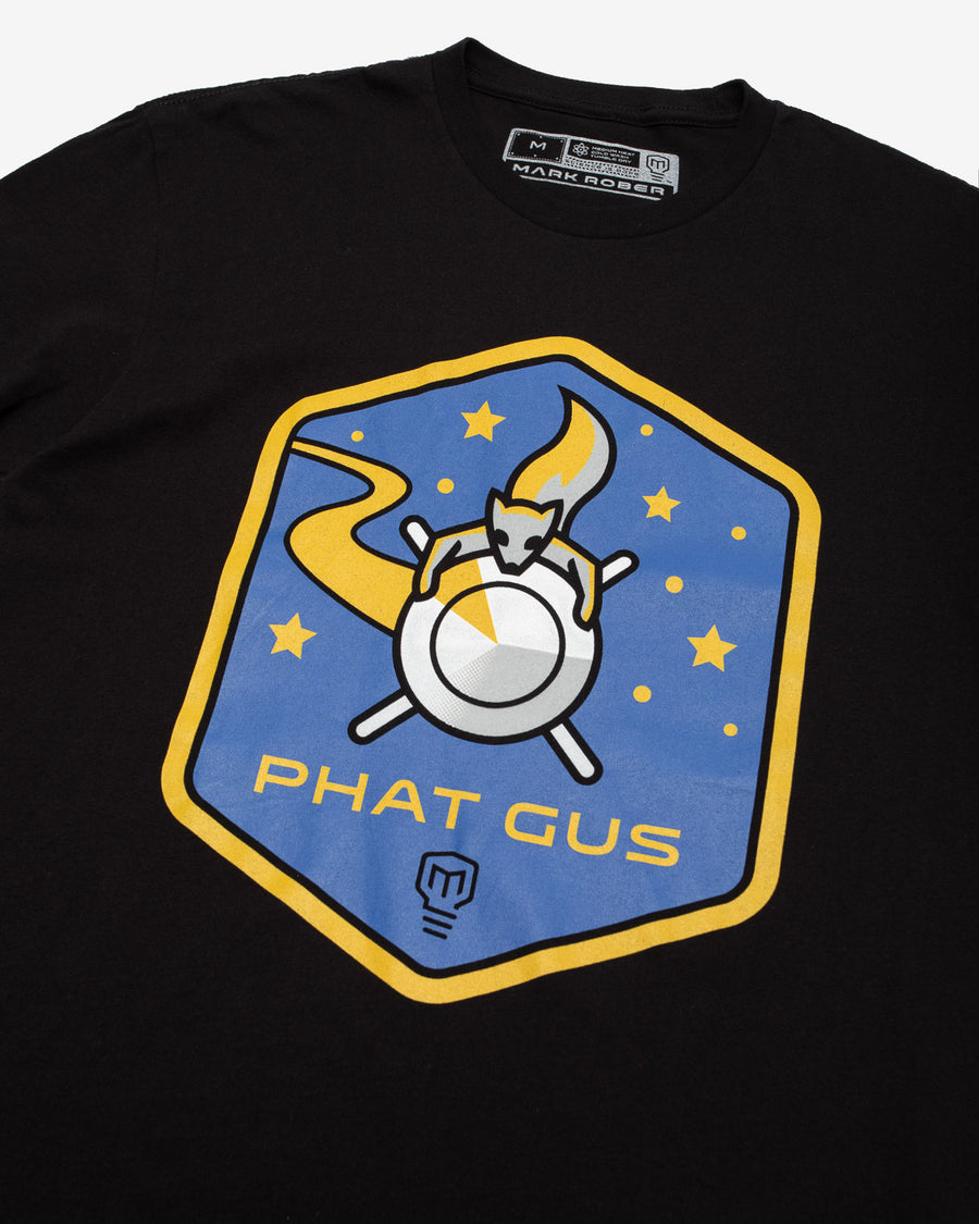 Mark Rober Phat Gus Mission Patch T-Shirt (Black)