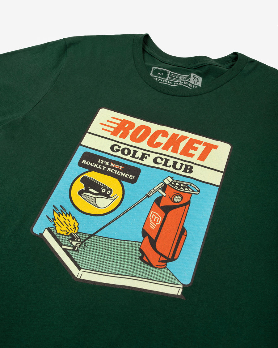 Mark Rober Rocket Club T-Shirt (Forest Green)