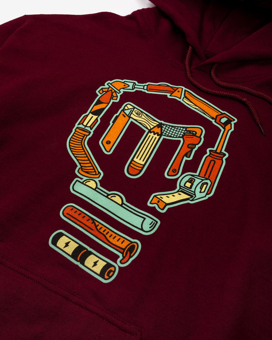 Mark Rober Tools Of The Trade Hoodie (Maroon)