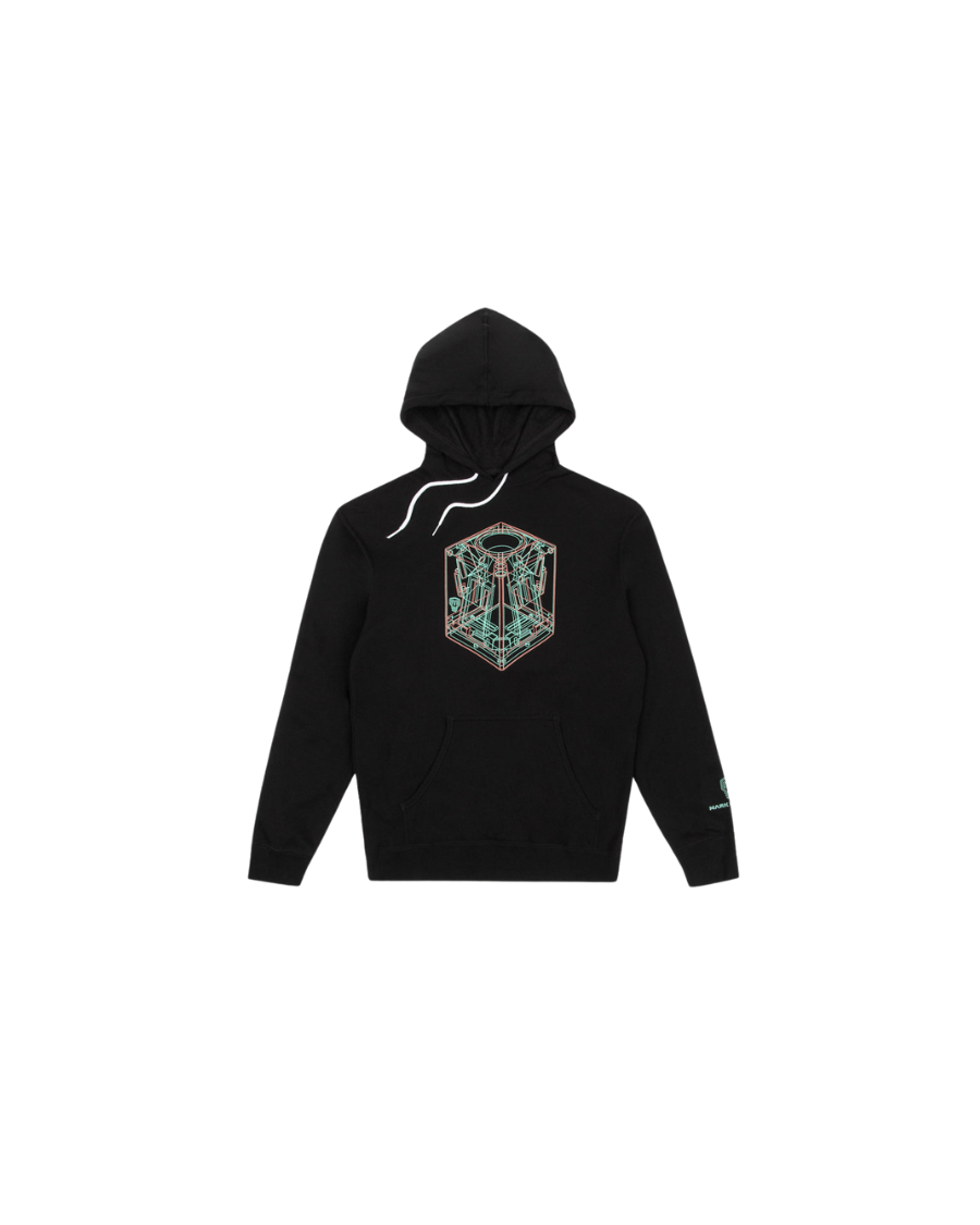 Mark Rober Glitter Bomb Wireframe Hoodie (Black)