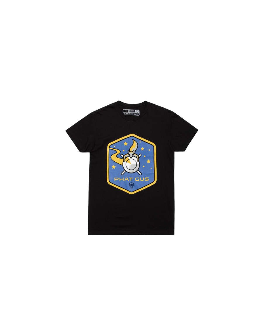 Mark Rober Phat Gus Mission Patch T-Shirt (Black)