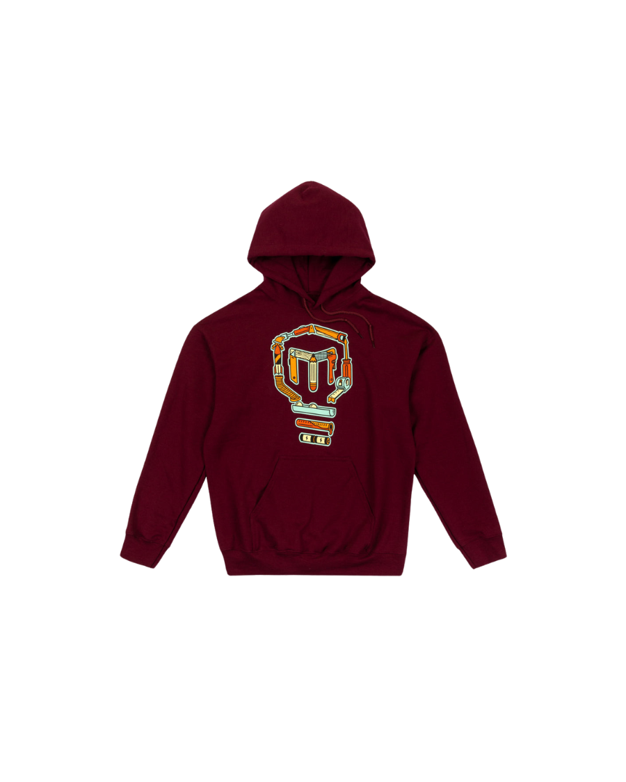 Mark Rober Tools Of The Trade Hoodie (Maroon)